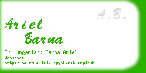 ariel barna business card